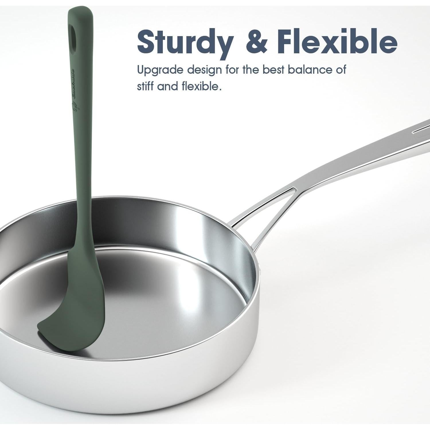 Juego de 5 Espátulas de Silicona ChefAide, Resistente al Calor