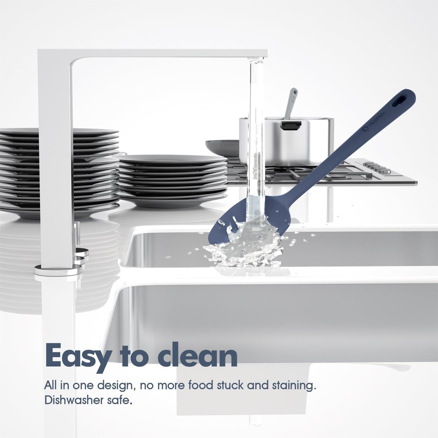 Juego de 5 Espátulas de Silicona ChefAide, Resistente al Calor