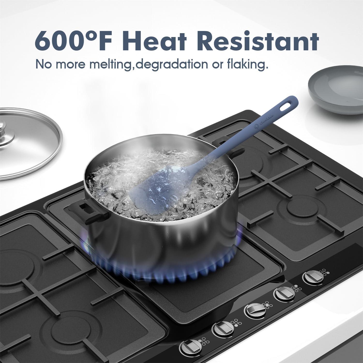 Juego de 5 Espátulas de Silicona ChefAide, Resistente al Calor