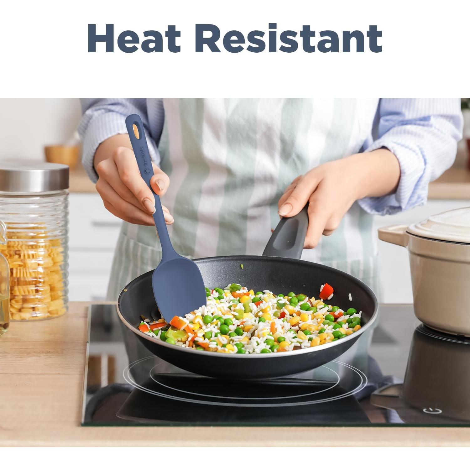 Juego de 5 Espátulas de Silicona ChefAide, Resistente al Calor