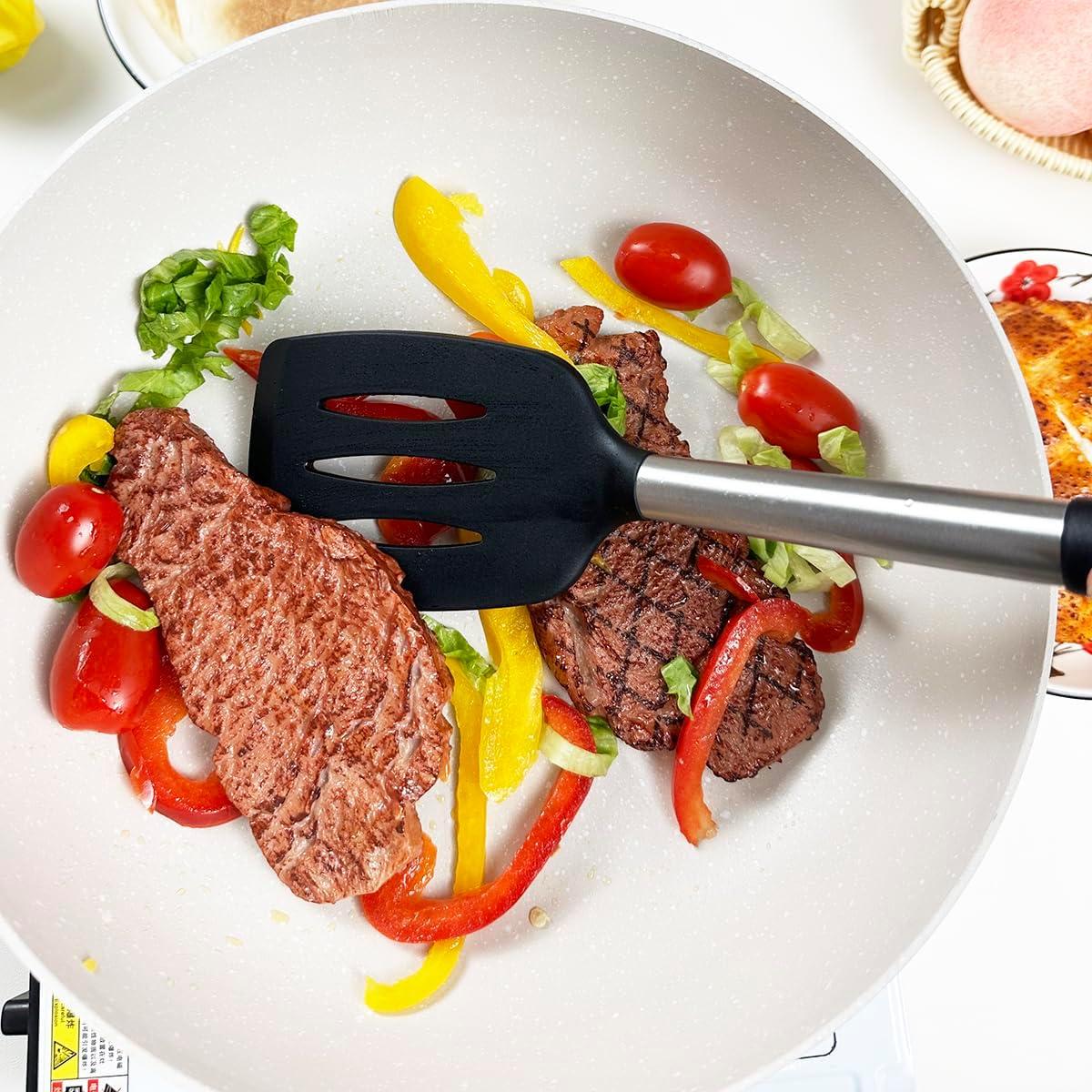 Juego de Espátulas de Silicona KLAQQED 3 Piezas Resistente al Calor