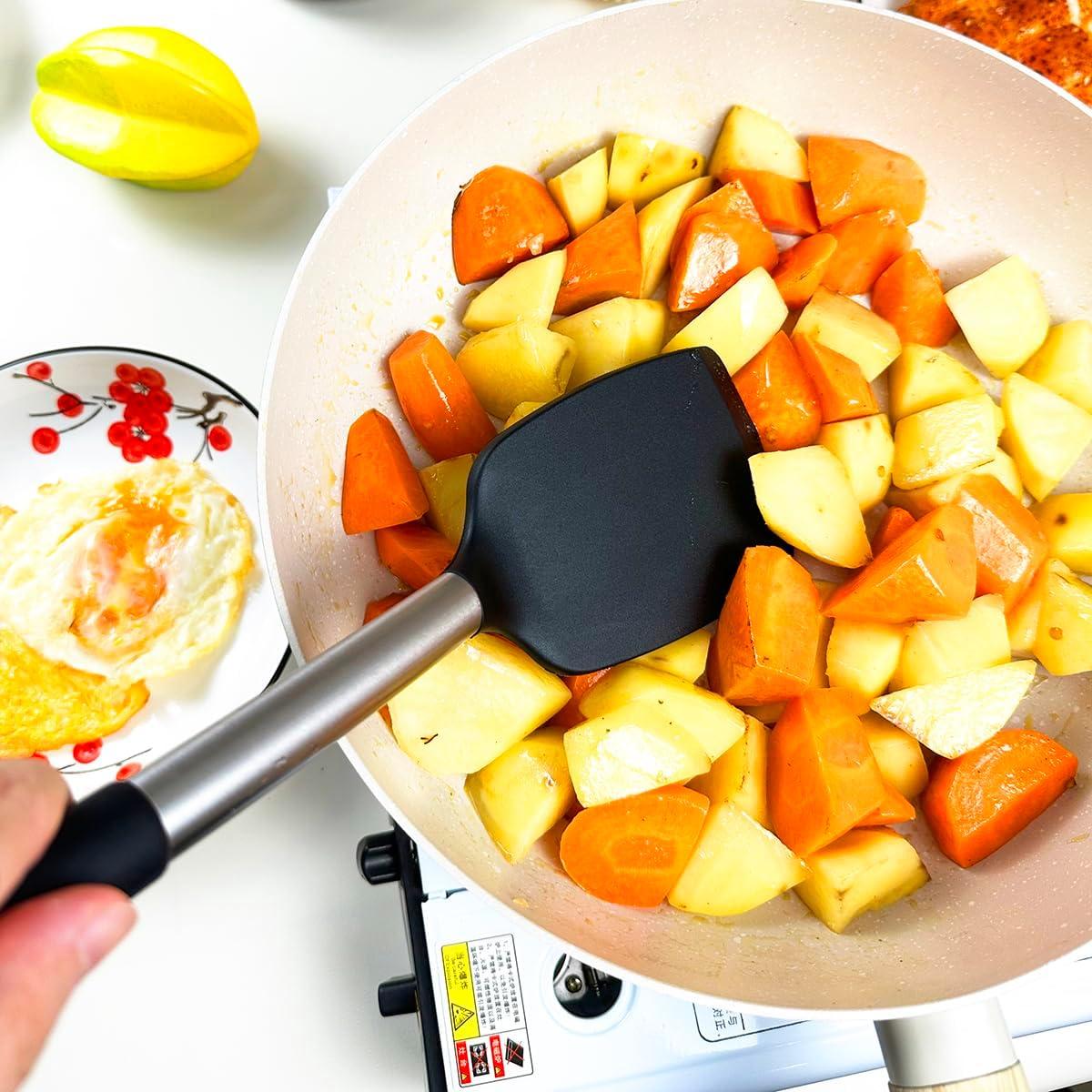 Juego de Espátulas de Silicona KLAQQED 3 Piezas Resistente al Calor