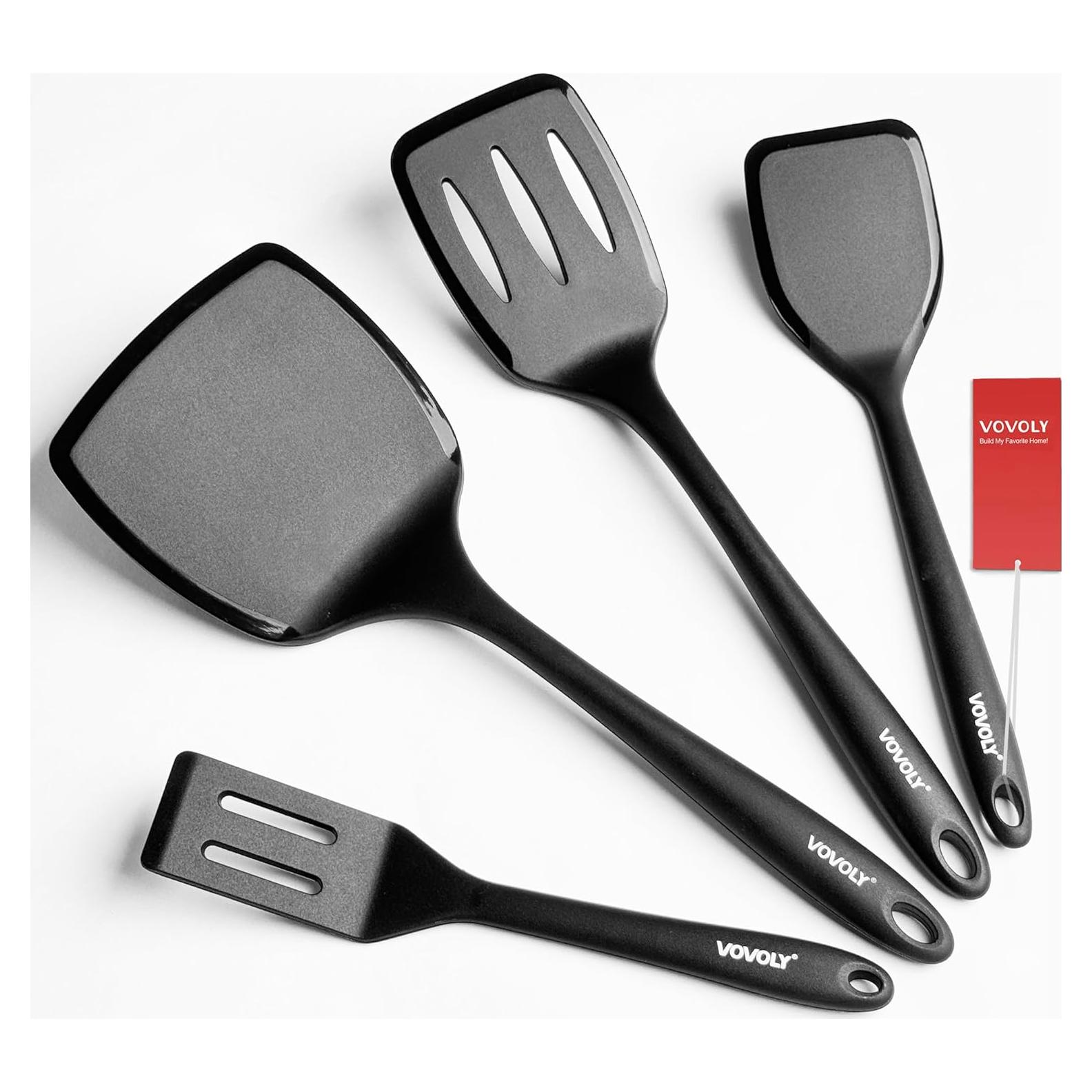 Juego de Espátulas de Silicona Vovoly 4 Piezas Resistente al Calor