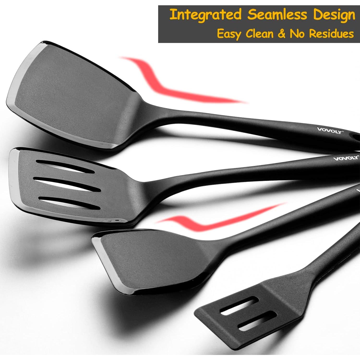 Juego de Espátulas de Silicona Vovoly 4 Piezas Resistente al Calor