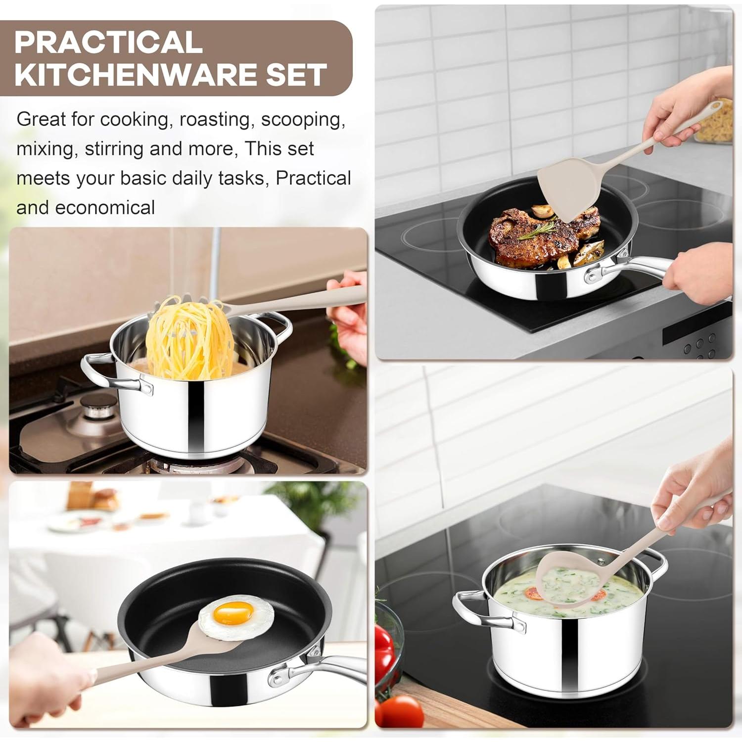 Set de Utensilios de Cocina de Silicona TeamFar 8 Piezas