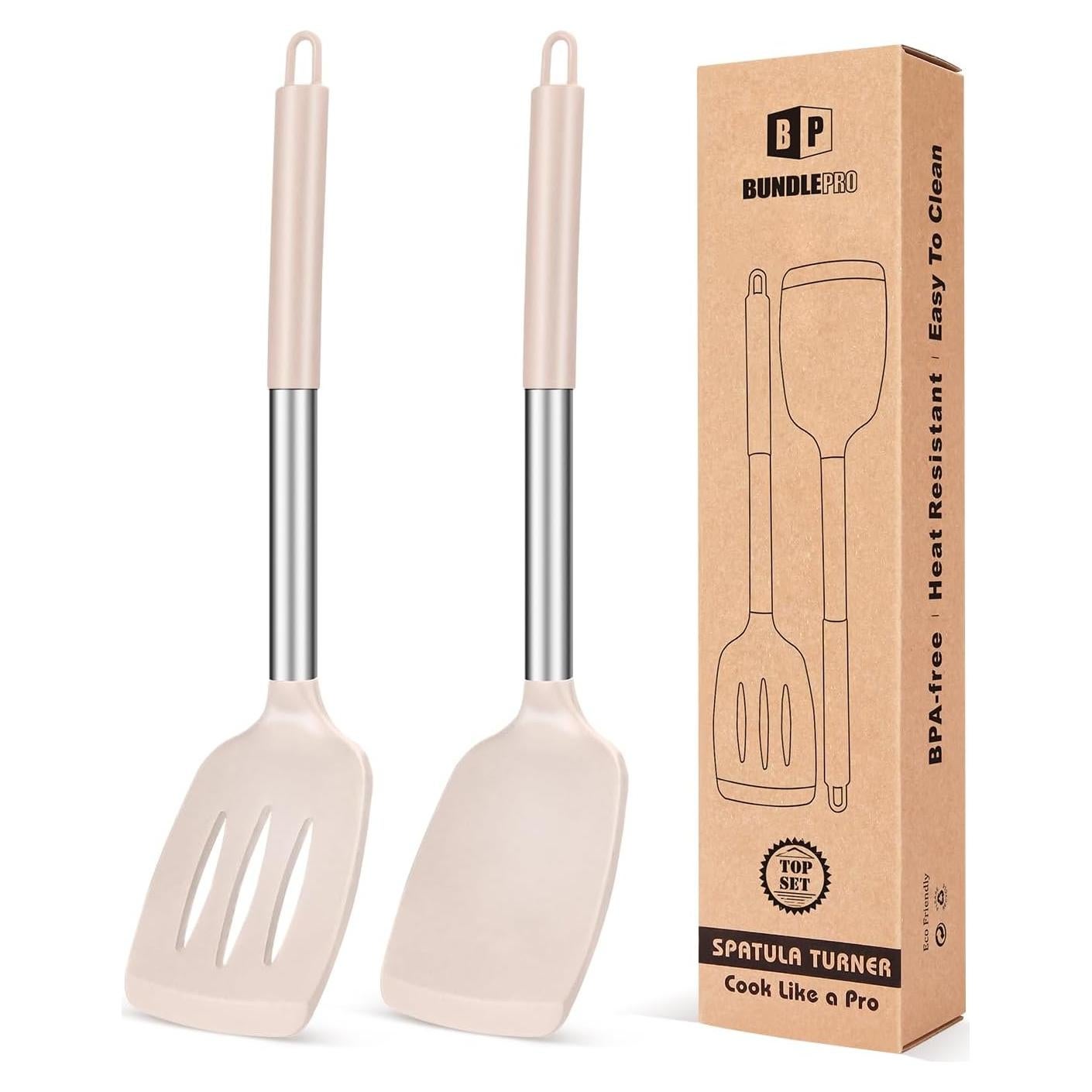 Juego de 2 Espátulas de Silicona BUNDLEPRO Antiadherentes