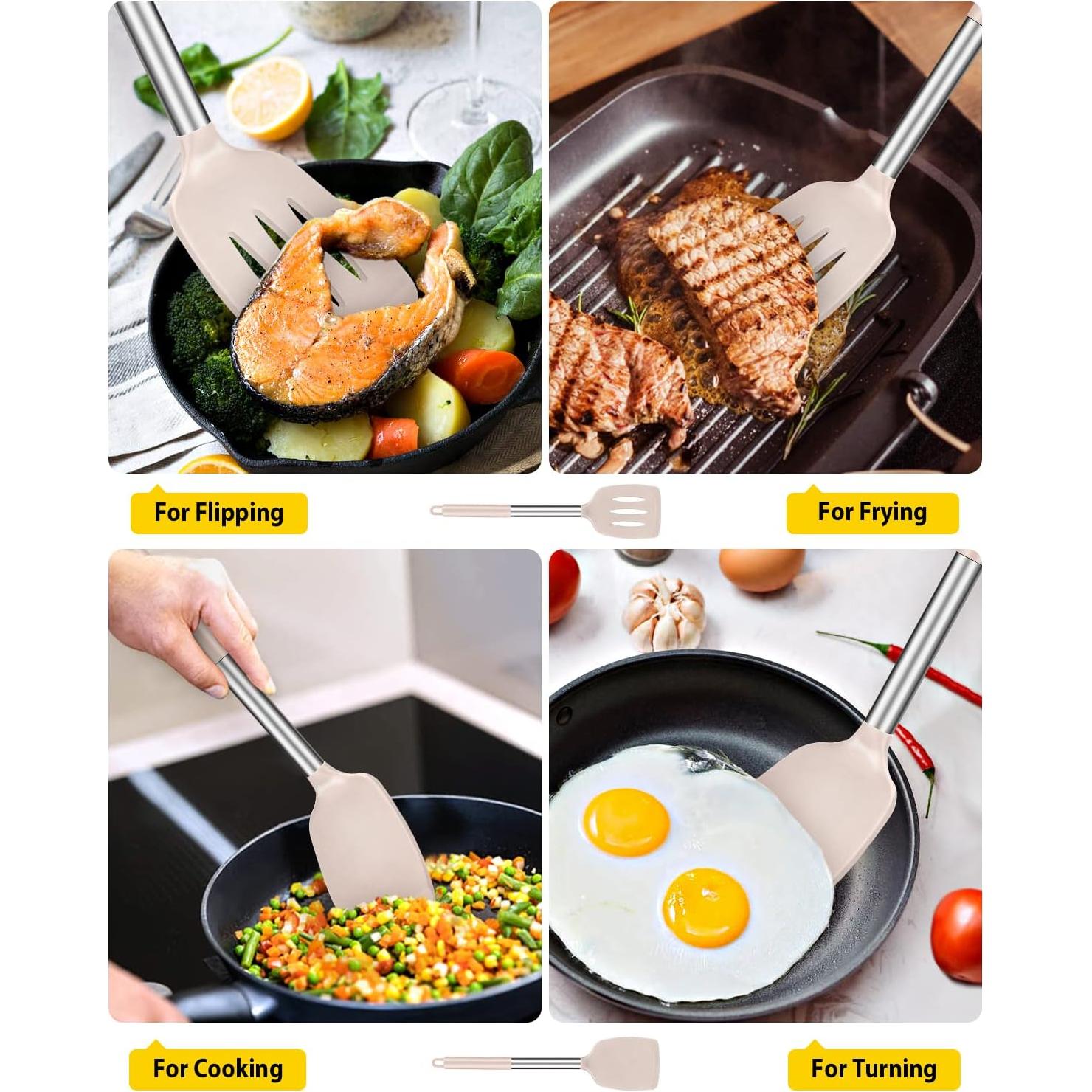 Juego de 2 Espátulas de Silicona BUNDLEPRO Antiadherentes