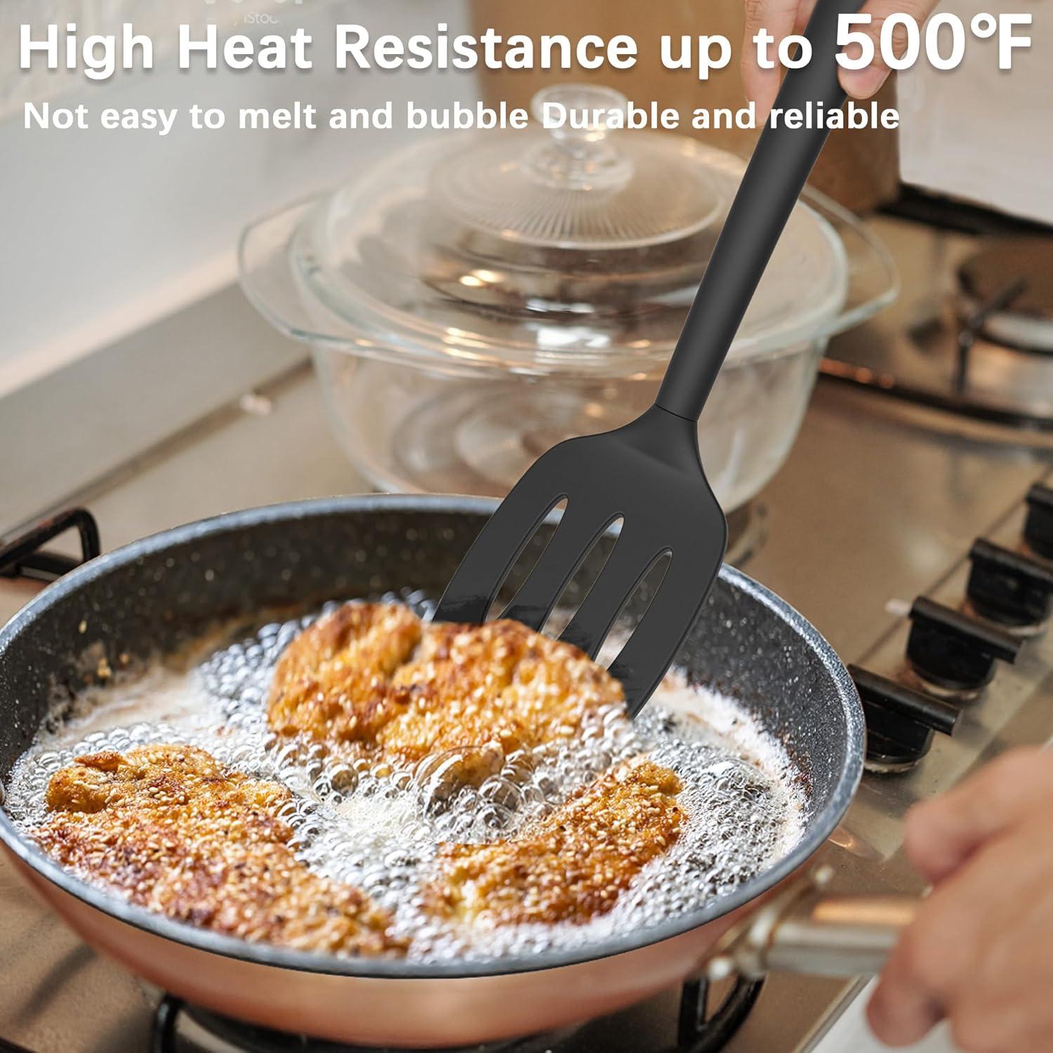 Conjunto de Espátulas de Silicona Coukre 3 Piezas Resistente al Calor