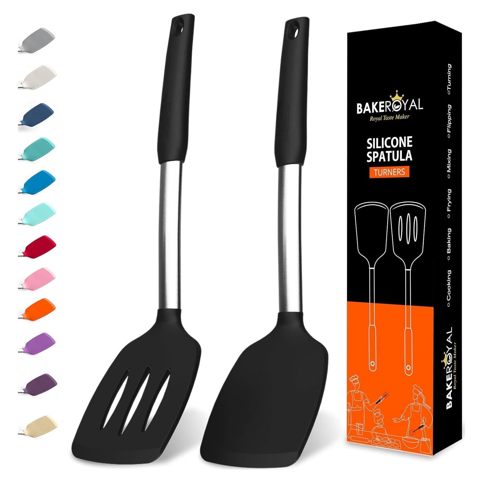 Juego de Espátulas de Silicona BakeRoyal - Resistente al Calor 315°C