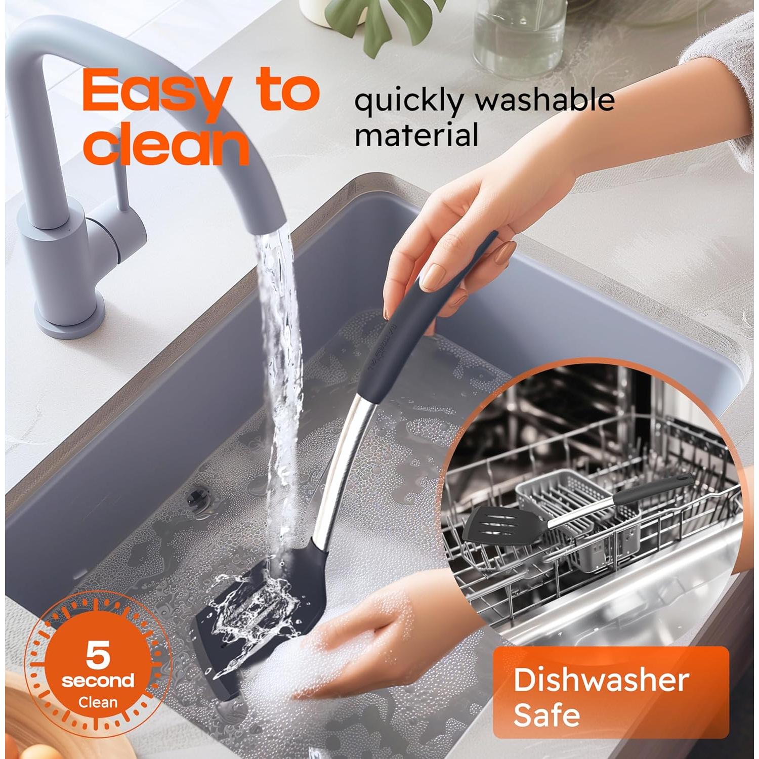 Juego de Espátulas de Silicona BakeRoyal - Resistente al Calor 315°C