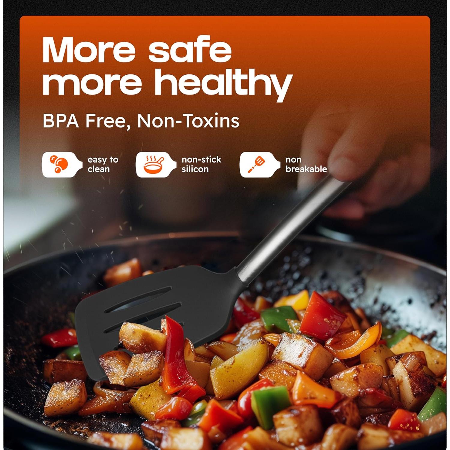 Juego de Espátulas de Silicona BakeRoyal - Resistente al Calor 315°C