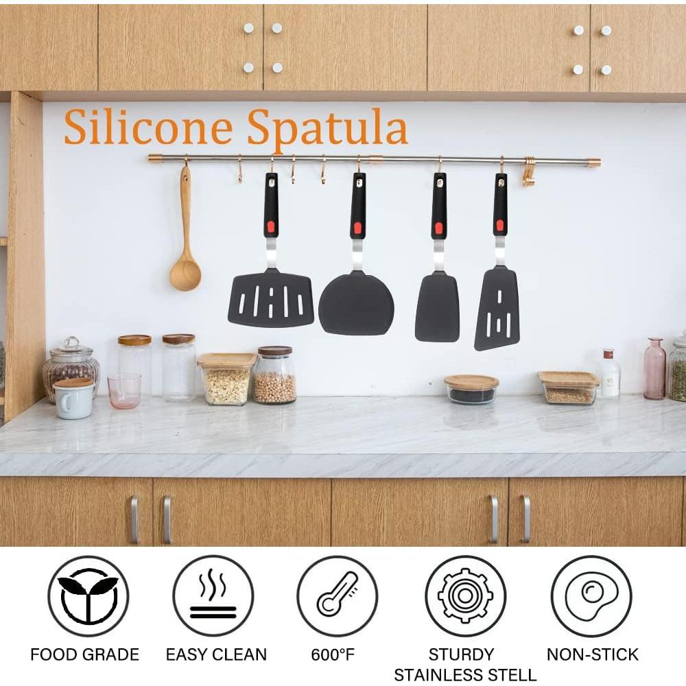 Juego de 4 Espátulas de Silicona Wiztoynia Resistentes al Calor