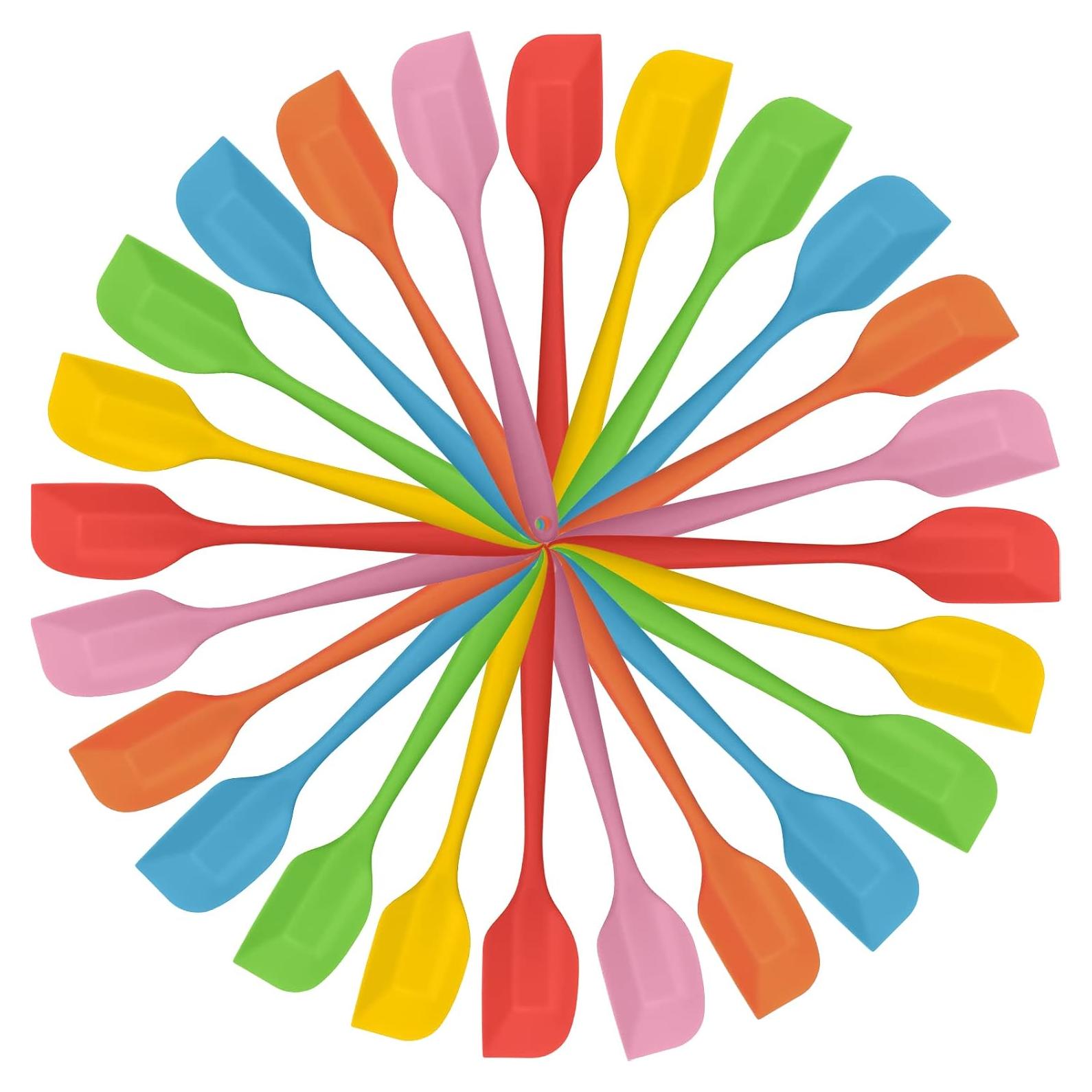 Irenare 24 Pcs Espátulas de Silicona 21 cm Resistentes al Calor