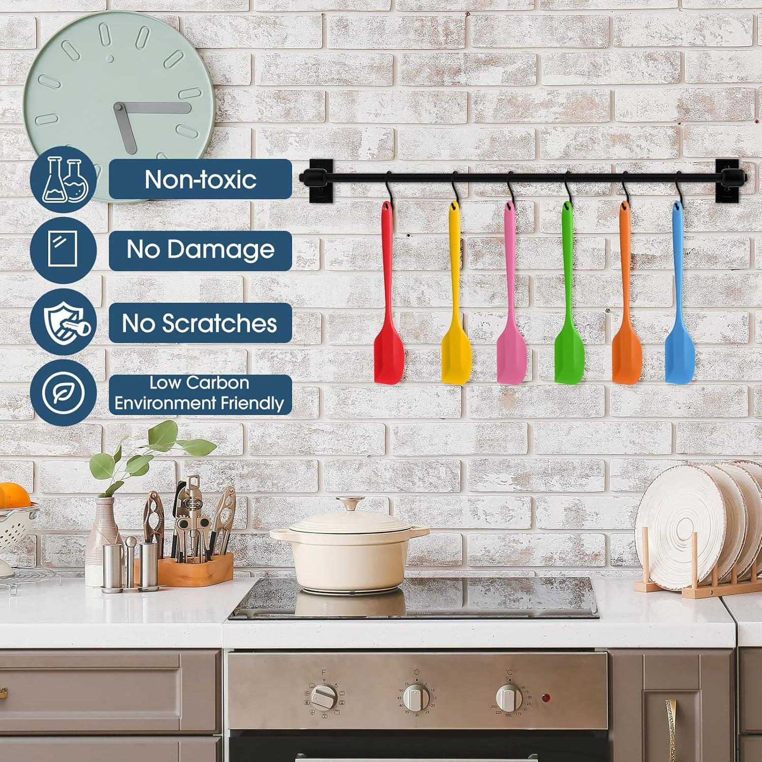 Irenare 24 Pcs Espátulas de Silicona 21 cm Resistentes al Calor