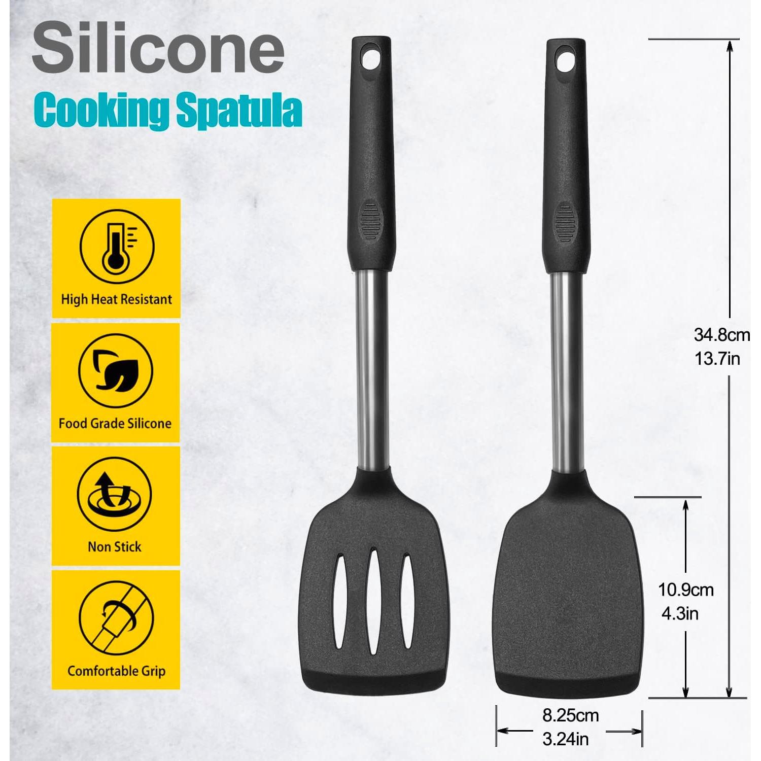 Conjunto de 2 Espátulas de Silicona VOVOLY con Mango de Acero