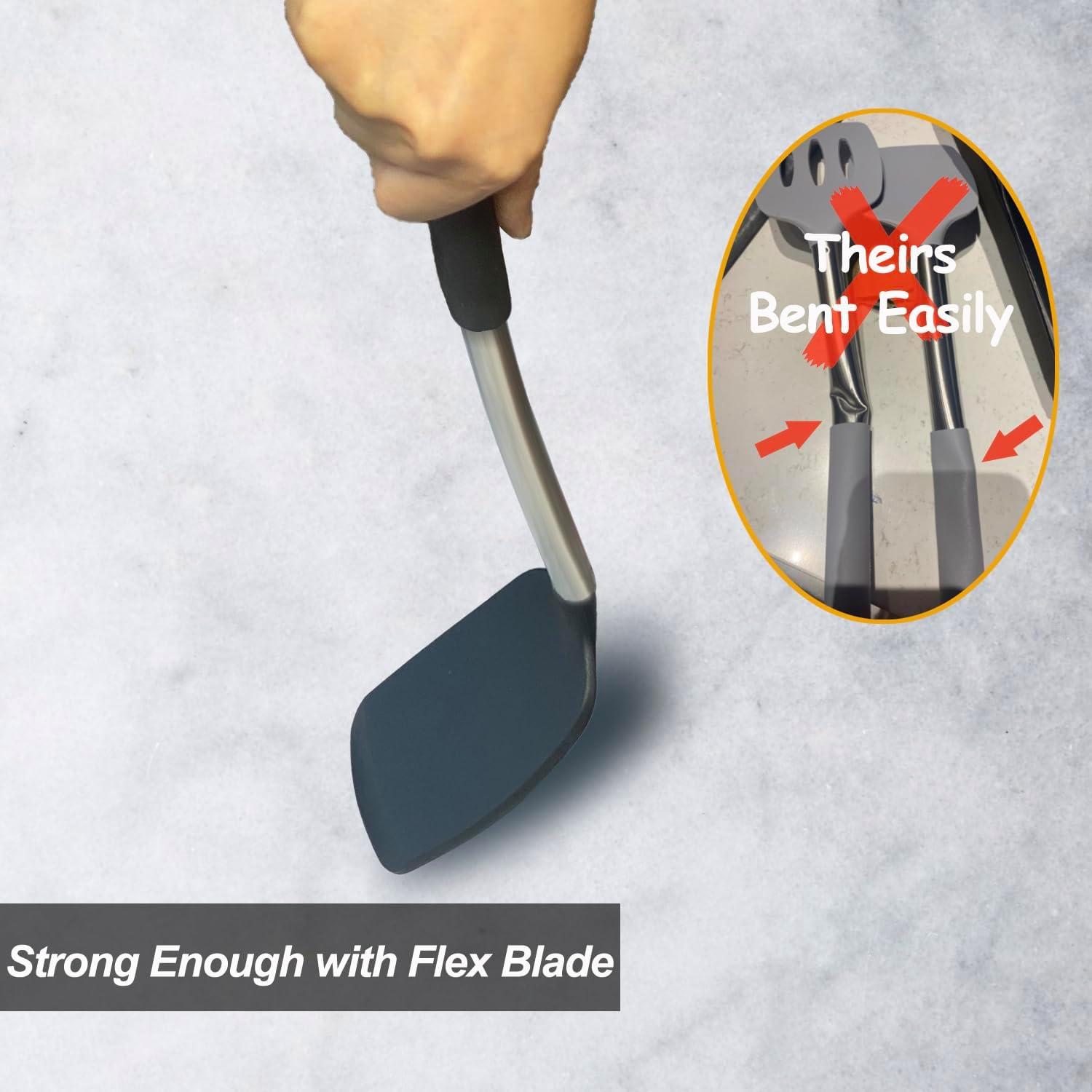 Conjunto de 2 Espátulas de Silicona VOVOLY con Mango de Acero