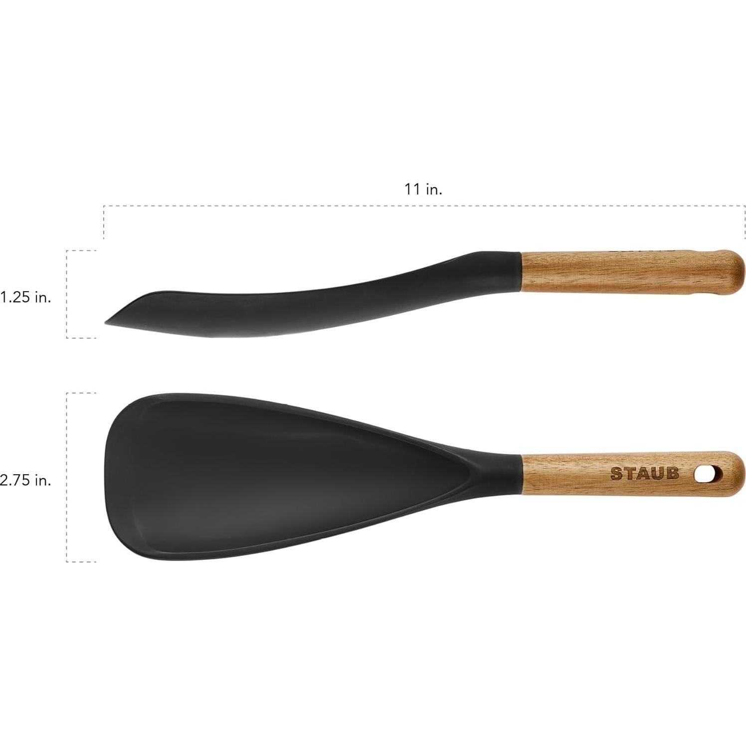 Cuchara Espátula Multifuncional STAUB Negra Mate 27.94 cm