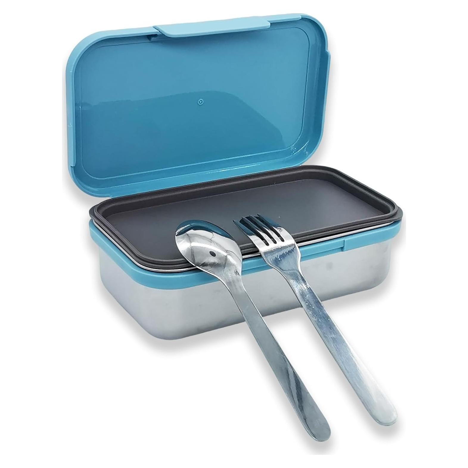 Caja Bento Acero Inoxidable CutieKeeLoo 900ml Azul