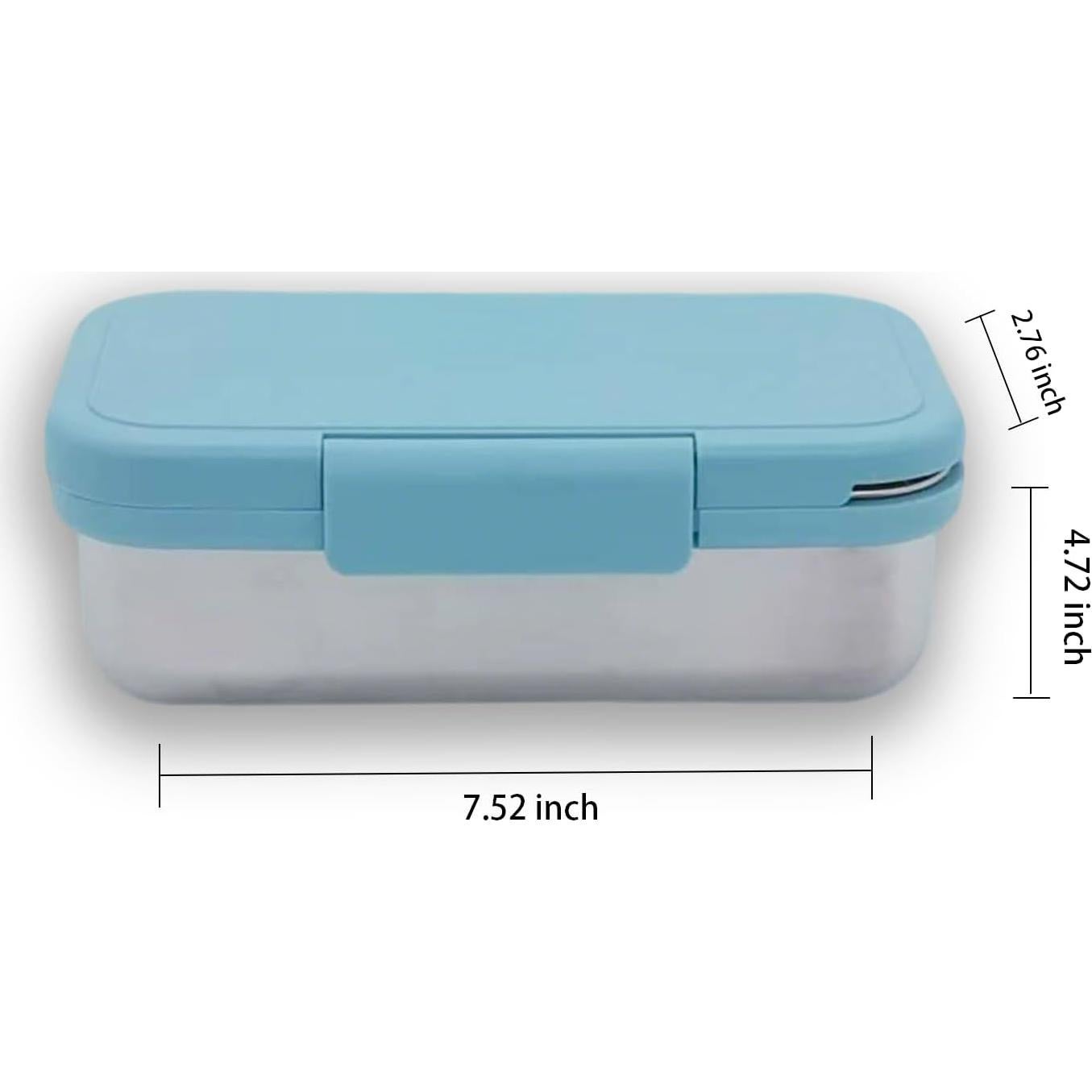 Caja Bento Acero Inoxidable CutieKeeLoo 900ml Azul