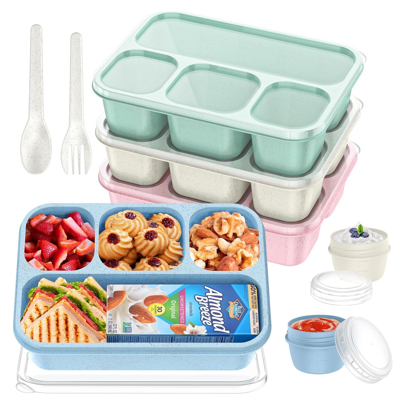 Contenedores de Snack Bento Shantou 4 Compartimentos 1300ml