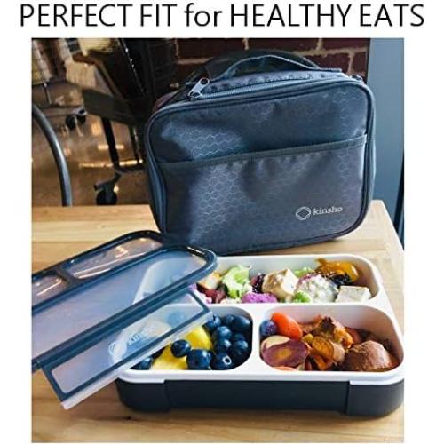 Caja Bento Kinsho Grande 3 Compartimentos + Bolsa Aislada