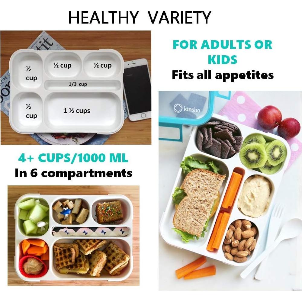 Caja Bento Kinsho Grande 6 Compartimentos Azul Marino