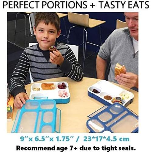 Caja Bento Kinsho Grande 6 Compartimentos Azul Marino