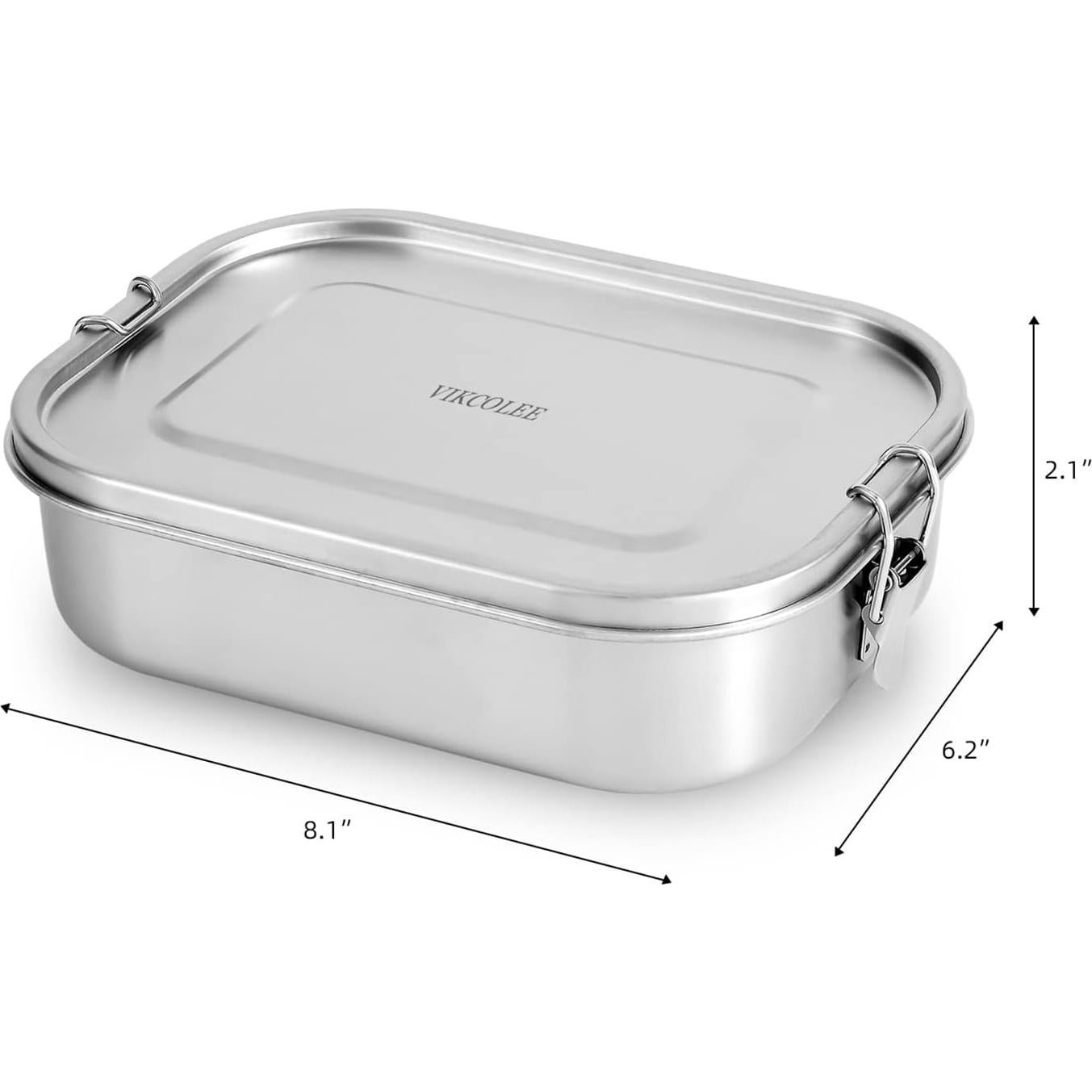 Contenedor de Almuerzo VIKCOLEE 1400ML Acero Inoxidable 5 Compartimentos