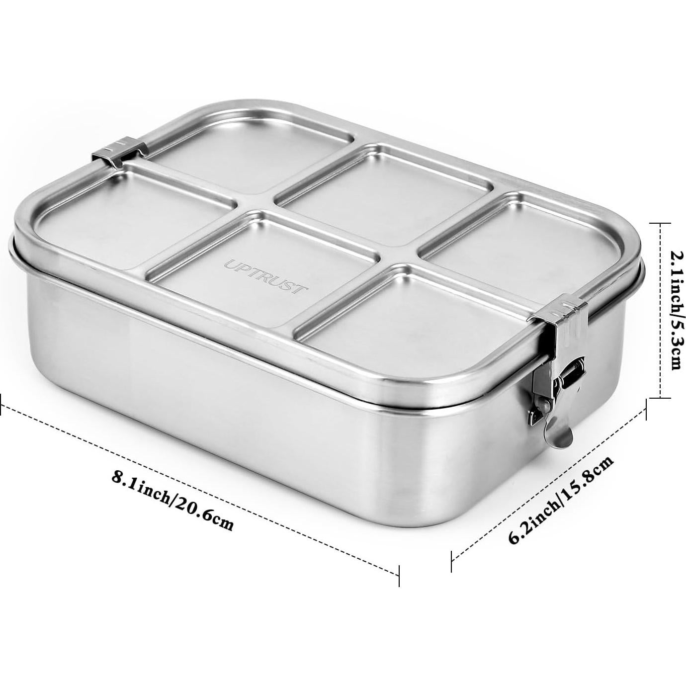 Caja de Almuerzo de Acero Inoxidable UPTRUST 1400ml 3 Compartimentos