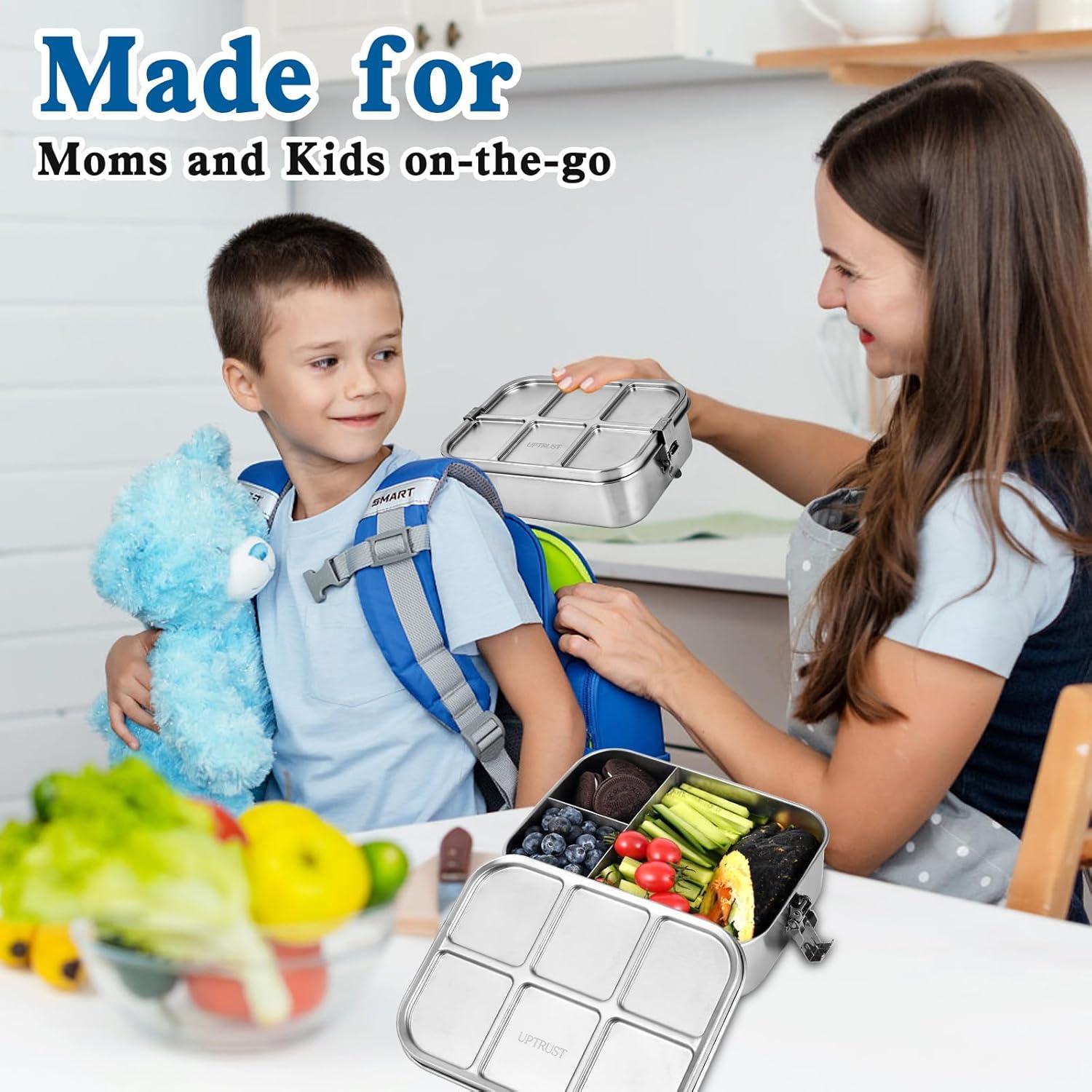 Caja de Almuerzo de Acero Inoxidable UPTRUST 1400ml 3 Compartimentos