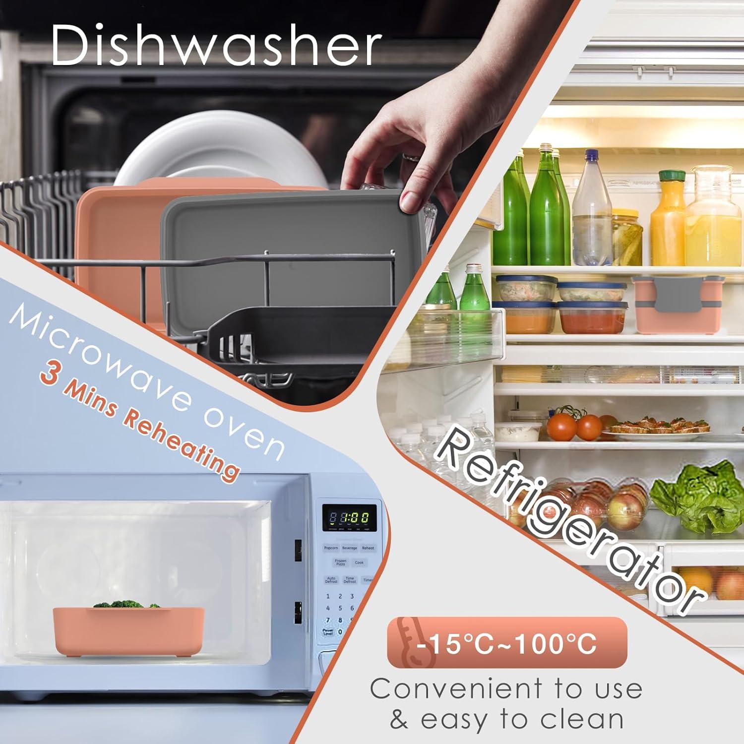 Caja Bento Doble Capa Whalehouse 1.3L con Utensilios y Bolsa Térmica