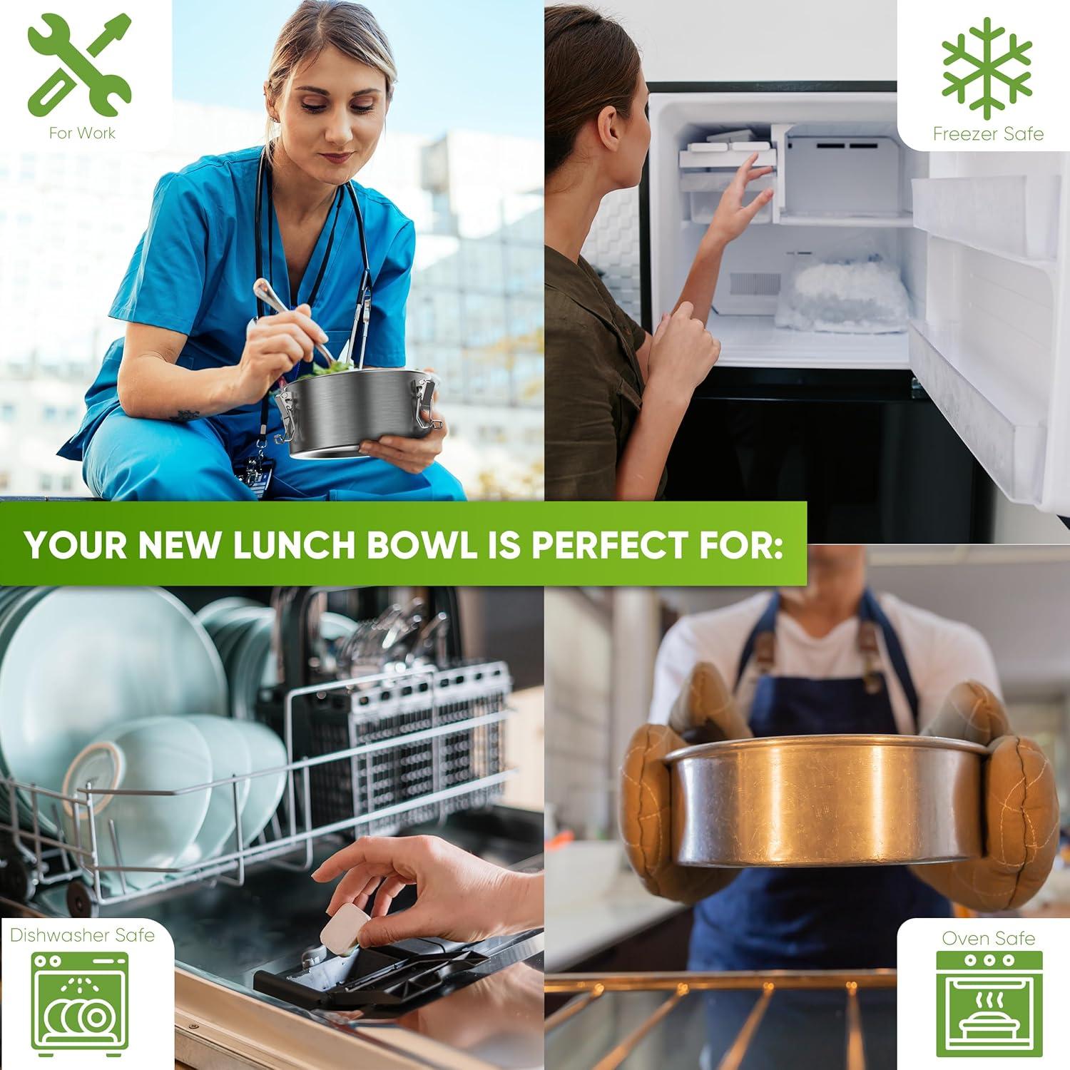 Contenedor de Almuerzo de Acero Inoxidable Blockhütte 1200ml