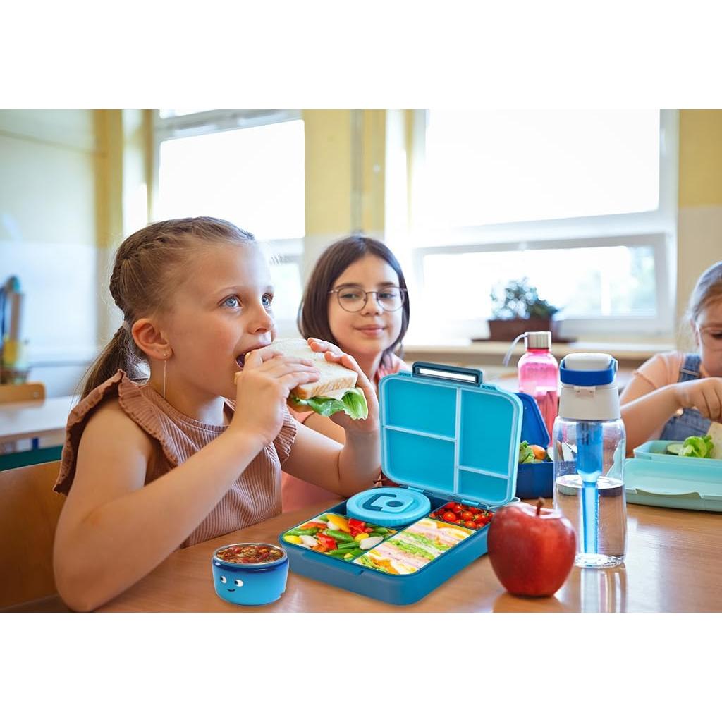 Caja Bento Ielek para Almuerzo 1600ml - 4 Compartimentos Aislada