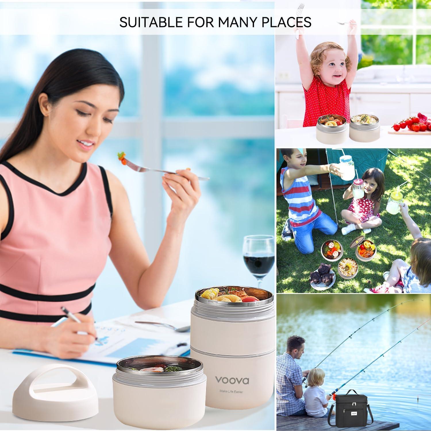 Caja Térmica Apilable Voova de Acero Inoxidable 1.6L