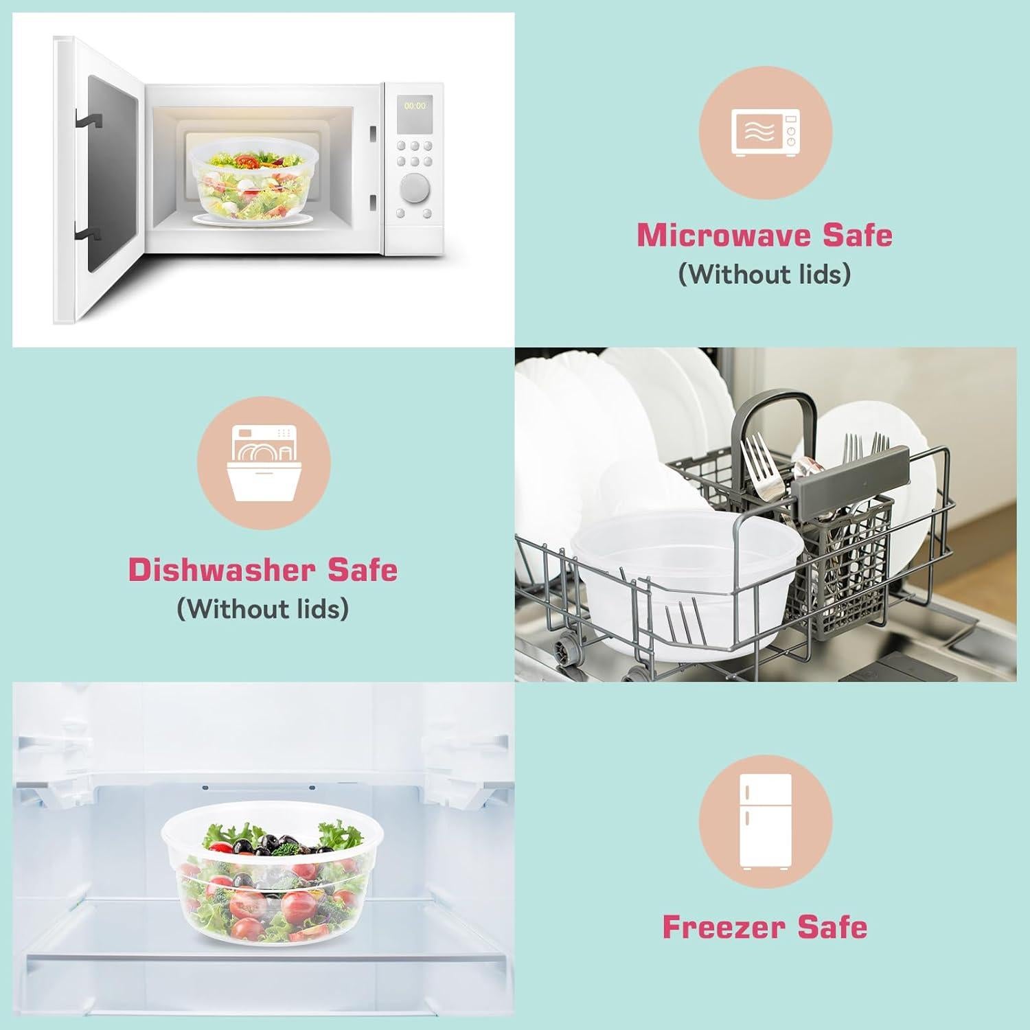 Contenedor de Almuerzo Reeple Rosa 1.24L con 4 Compartimentos