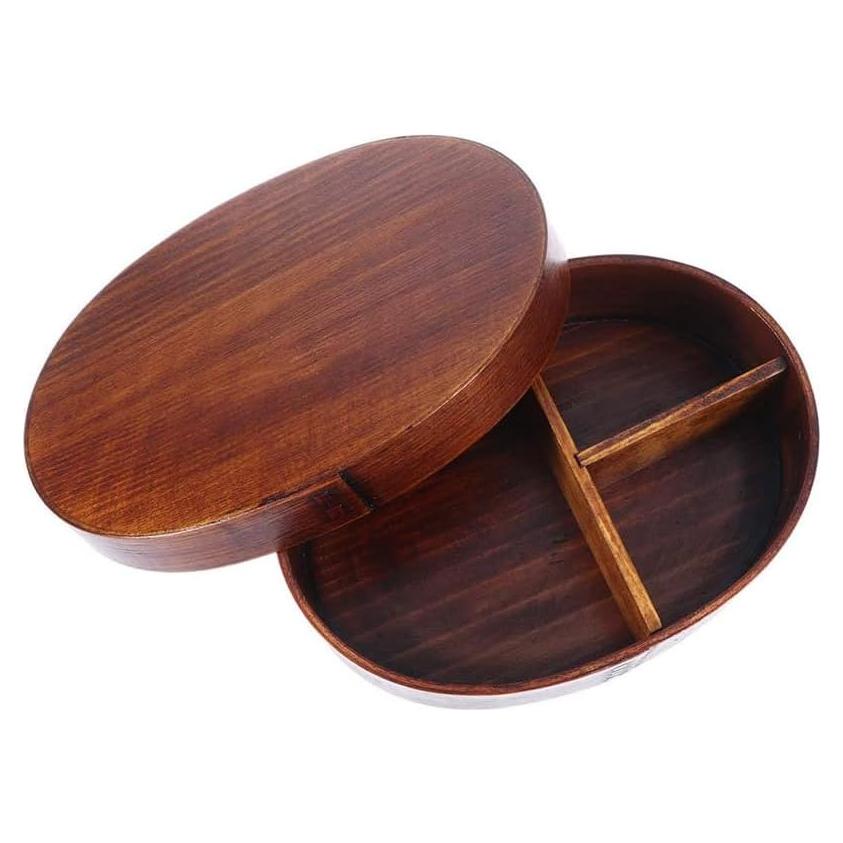 Caja de Almuerzo de Madera Miraclekoo 500ml para Picnic