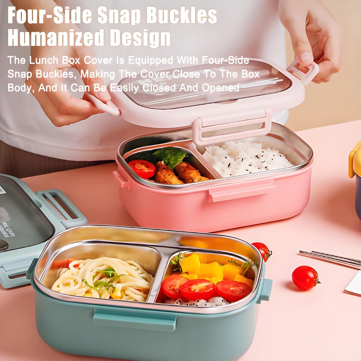 Caja de Almuerzo Ausenzup de Acero Inoxidable 850ml Verde