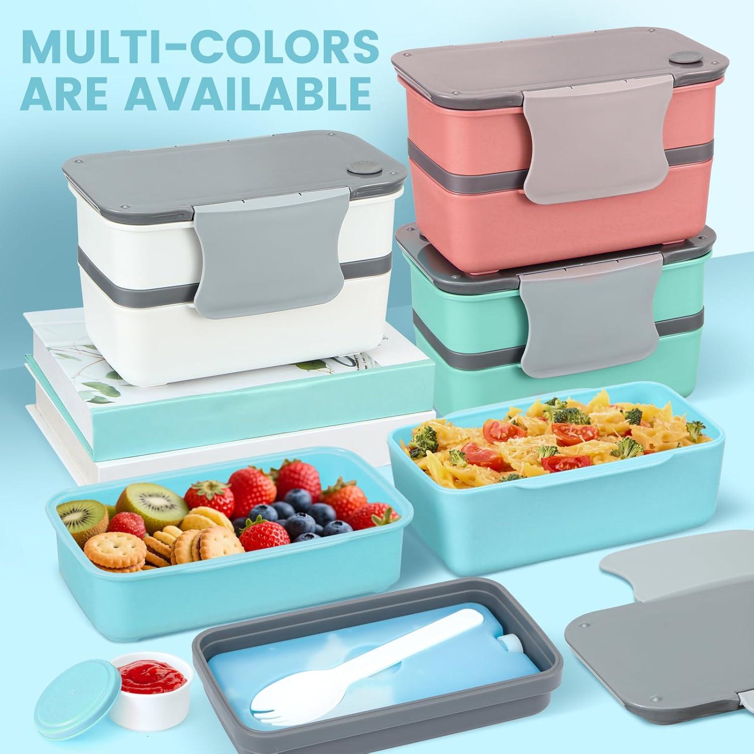 Caja de Almuerzo Bento Globright Azul 3 Compartimentos 1400ml