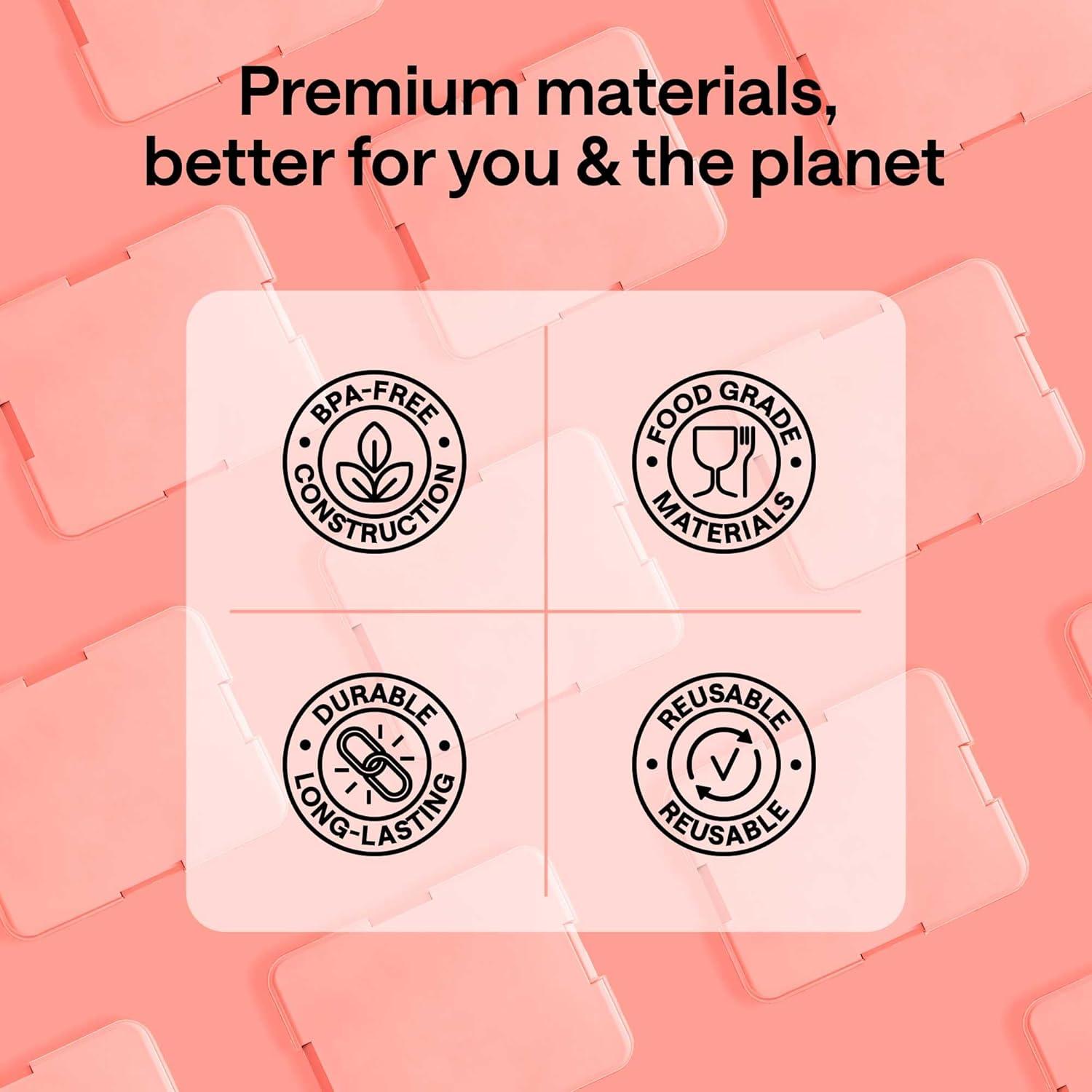 Caja Bento WONDER FAMILY Naranja 5 Compartimentos 690 ml