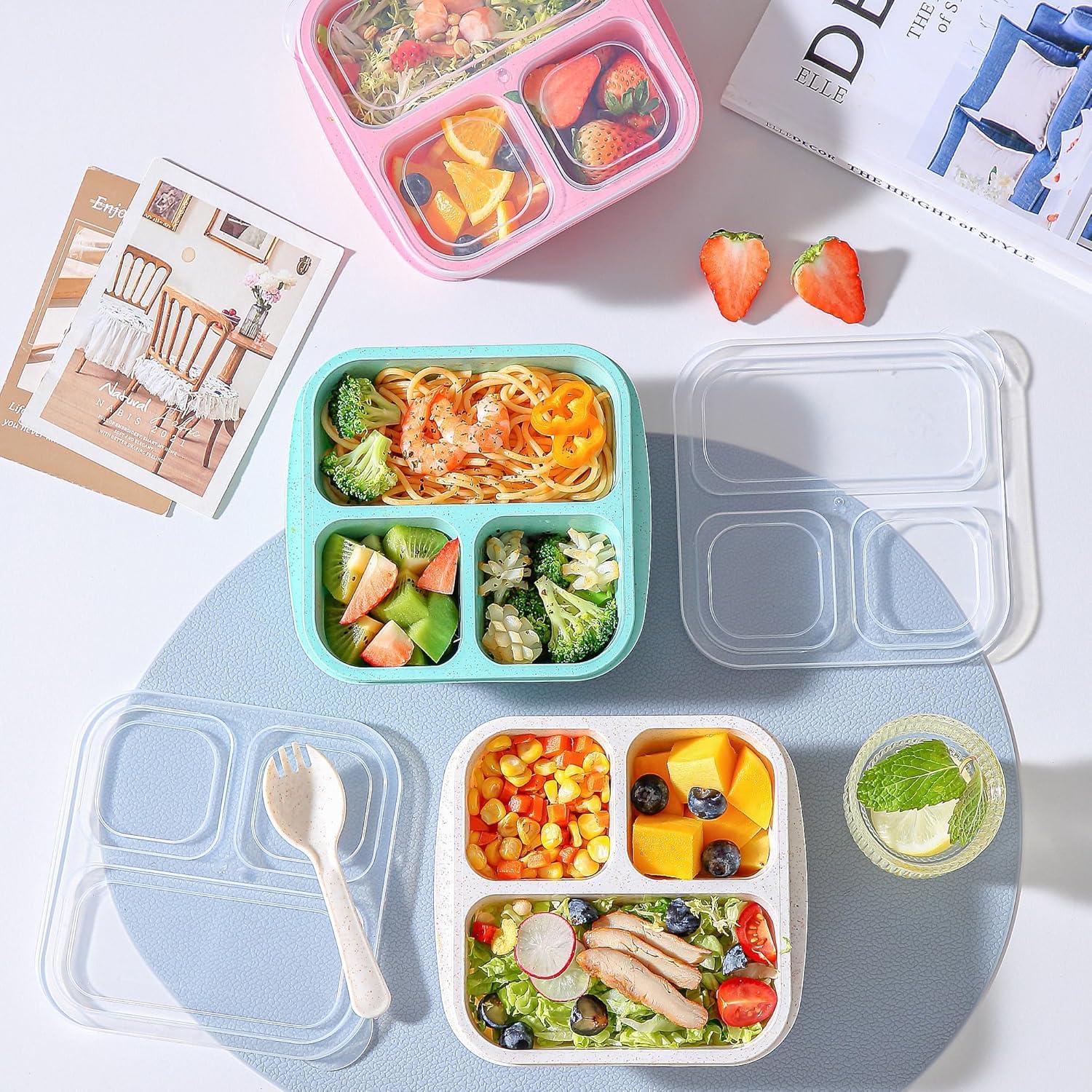 Caja Bento Reutilizable TOUWMX - 6 Contenedores 3 Compartimentos