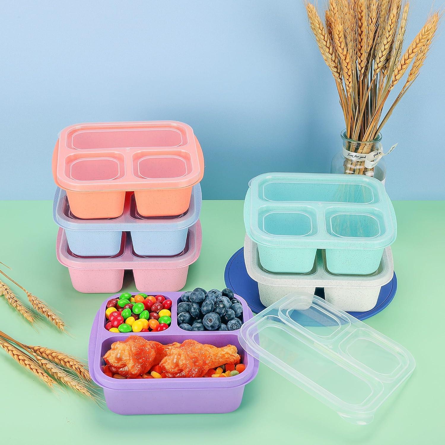 Caja Bento Reutilizable TOUWMX - 6 Contenedores 3 Compartimentos