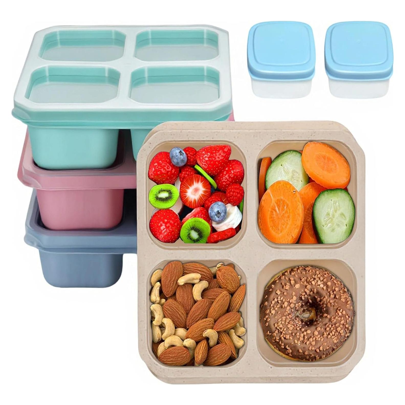 4 Contenedores Snackle Box ZSYSUP - Almuerzo Reutilizables 0.71 kg