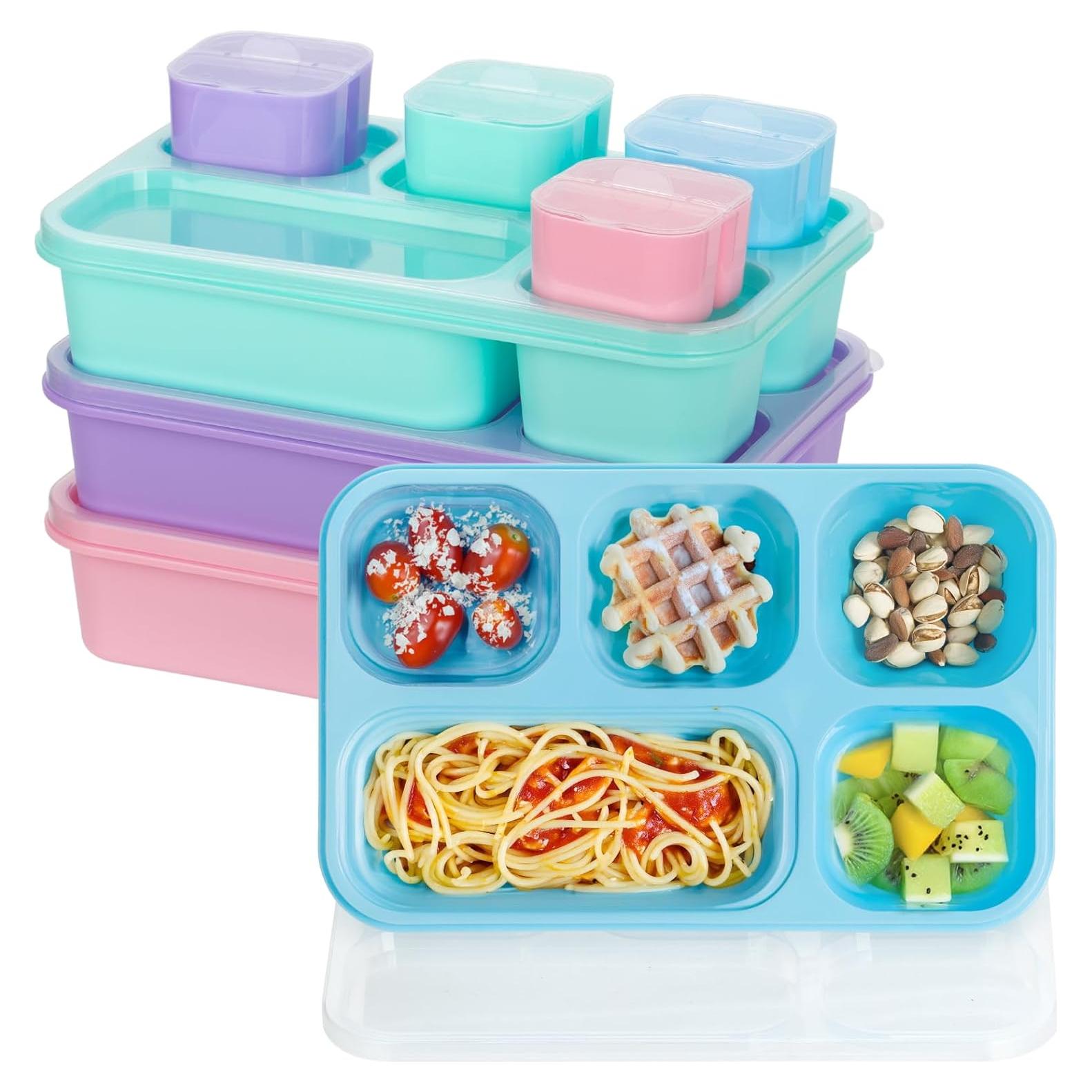 Paquete de 4 cajas bento Ingcebo 5 compartimentos 1300ml