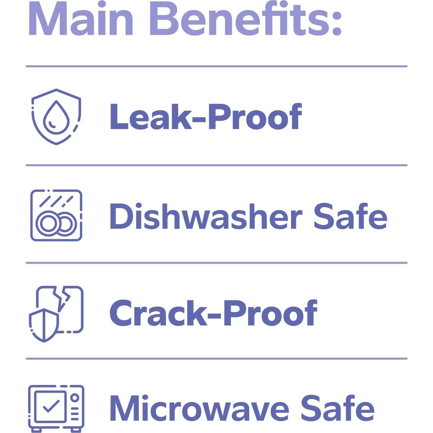 GUSTO Contenedores de Comida To Go 48 Piezas - 8, 16 y 32 oz