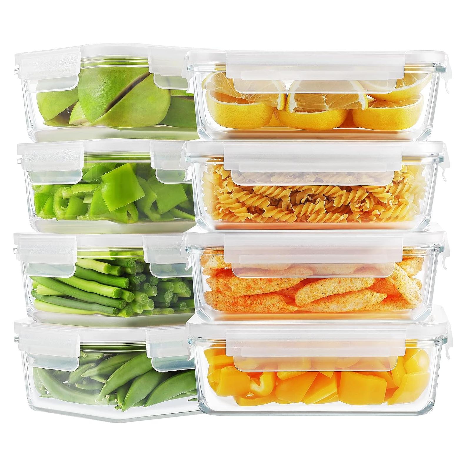 Set 8 Contenedores de Vidrio Herméticos BAYCO 880ml