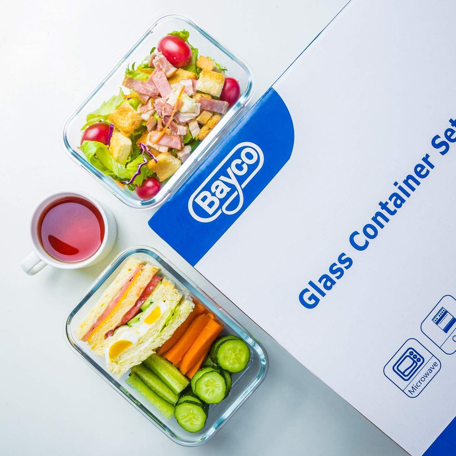 Set 8 Contenedores de Vidrio Herméticos BAYCO 880ml