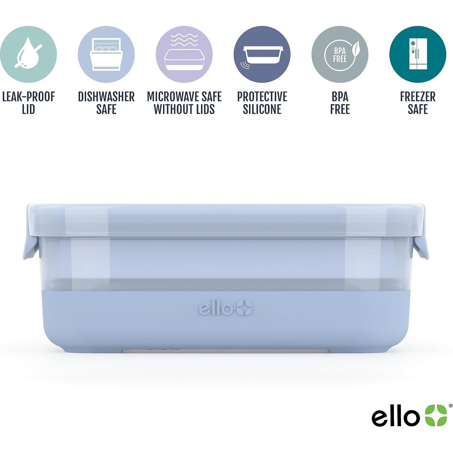 Juego de Contenedores de Alimentos Ello 5 Piezas 3.7 Tazas