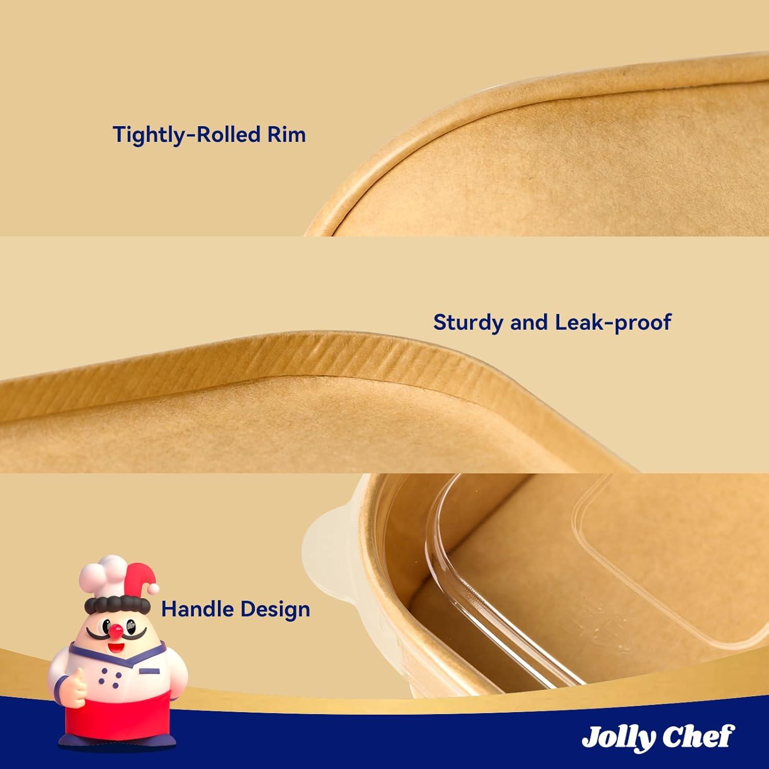 Contenedores de Comida Desechables JOLLY CHEF 50 Paquete 709ml