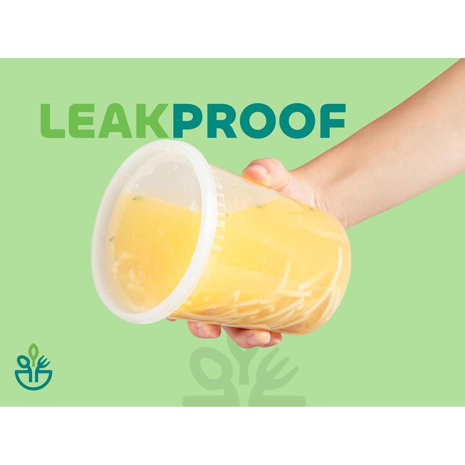 JoyServe Contenedores de Almacenamiento de Comida 48 Juegos 16-32 Oz