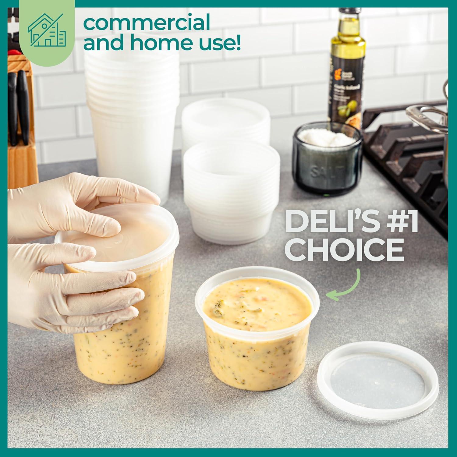 JoyServe Contenedores de Almacenamiento de Comida 48 Juegos 16-32 Oz